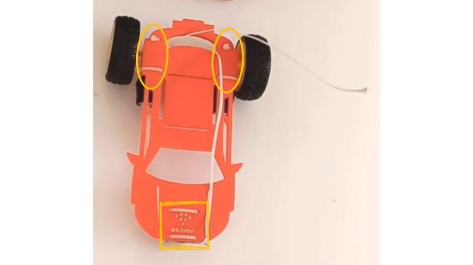 robot car with wire tie