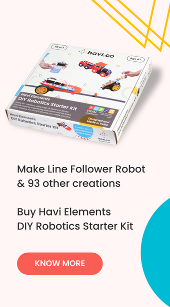Make line follower robot with havi elements