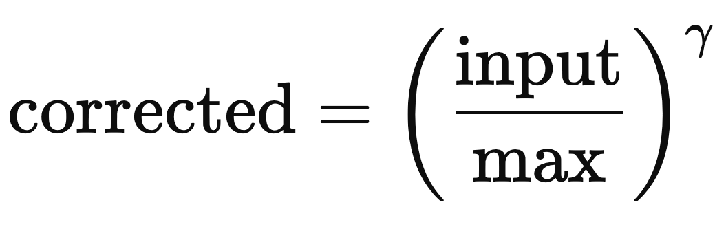 gamma correction formula